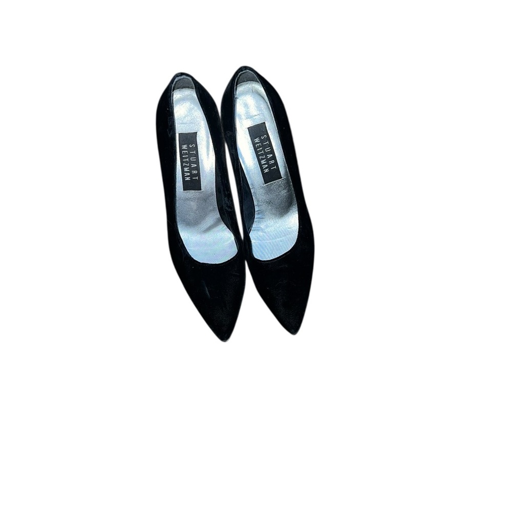 Stuart Weitzman Black Velvet Women's Shoes Size 7 1/2 B